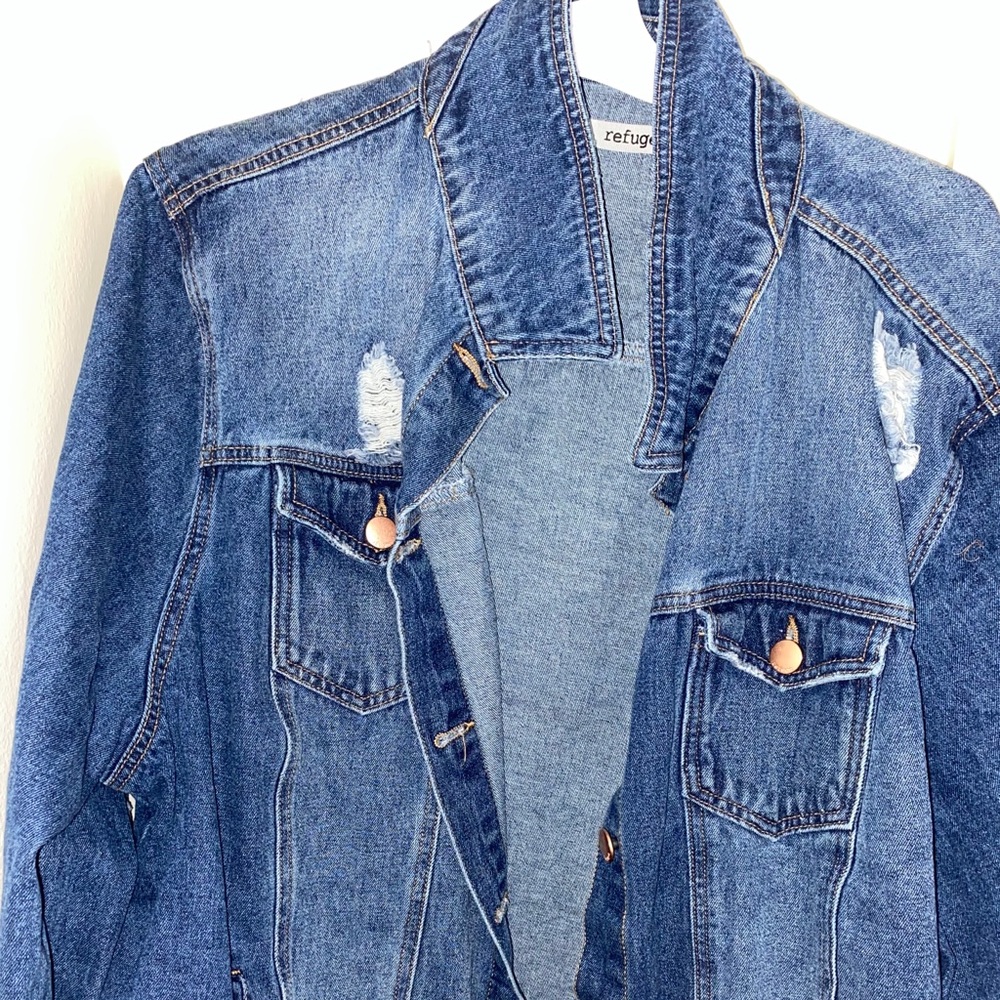 Refuge+ Ripped Jean Jacket